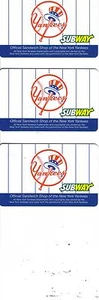 Subway - New York Yankees Geschenkkarten - nie benutzt, 3 davon, kein $$$ Wert - MLB - Bild 1 von 1