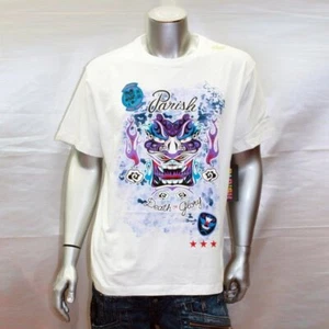 Camiseta Para Hombre Parroquia Blanca | Púrpura "Muerte o Gloria" Manga Corta Nueva Con Etiquetas - Imagen 1 de 5