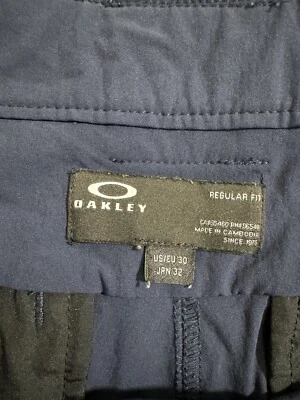 Pantalones Cortos Oakley Golf Performance Para Hombre 30 Azul Elástico Chino Exterior Informal Foto 1 de 4