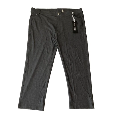 Pantalones Yelete para mujer talla 3XL grises bolsillos elásticos Foto 1 de 4