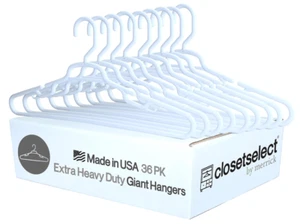 19" XL Plastic Hangers, Giant Heavy Duty Hanger, Merrick, XL Hanger, 36 - Picture 1 of 5
