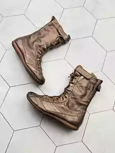 Diesel Vintage Leather Boots Racing Type Women’s Size US 8.5 - Picture 1 of 14