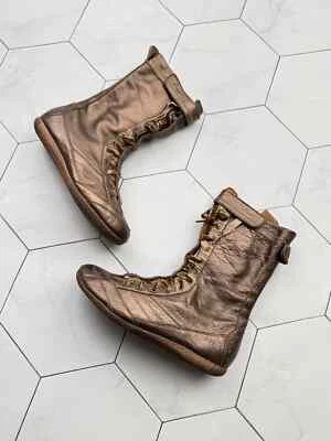 Botas de cuero Diesel vintage tipo carreras para mujer talla US 8,5 Foto 1 de 4