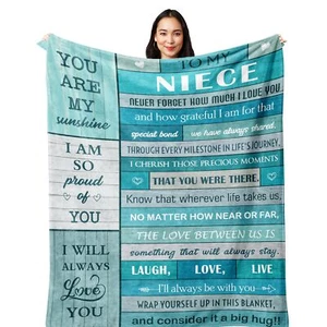 Niece Gifts from Auntie/Aunt/Uncle Blanket 40”X50”Gifts for Nieces from AuntN... - Picture 1 of 6