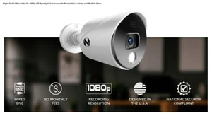 Night Owl CM-DP2LSA-B, 2Mp Ultra HD Wired Security Add-on Spotlight Camera - Picture 1 of 5