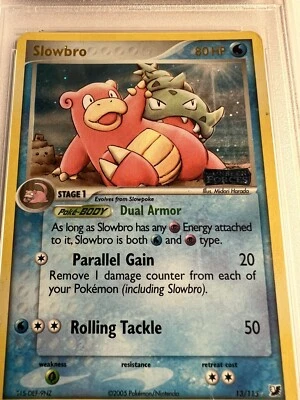 Pokémon TCG Slowbro EX Unseen Forces 13/115 Reverse Holo Rare PSA GRADED EX-MT 6 - Image 1 of 4
