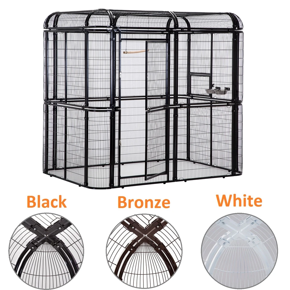 WALNEST Large Walk in Aviary Bird Cage Parrot Macaw Flight Cage Finch Pet House Outdoor