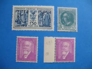 France Timbres 1931/1933 N° 274 / 291 / 292 neuf ** Gomme d'origine C: 322 € - Picture 1 of 1