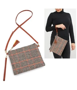 GLEN PLAID hombro Cross Body Bolso bolso - Multi Color Plaid - Imagen 1 de 3