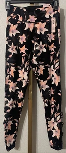 Victoria’s Secret Essential Leggings Blumendruck Gr. 6 schwarz-pink Damen - Bild 1 von 5