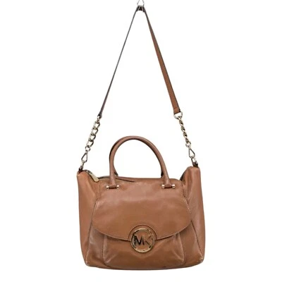 Bolso de Hombro Michael Kors Cuero Marrón Camel Desmontable Bandolera Correa Cartera Foto 1 de 4