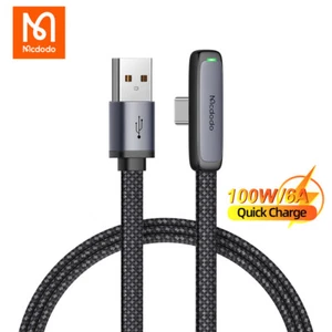Mcdodo LED 100W 6A 90° Gaming USB Type C Fast Charge Data Cable For Samsung - Picture 1 of 6