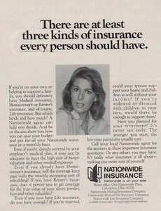 Anuncio impreso vintage 1981 Hay al menos tres tipos de seguros a nivel nacional - Imagen 1 de 2