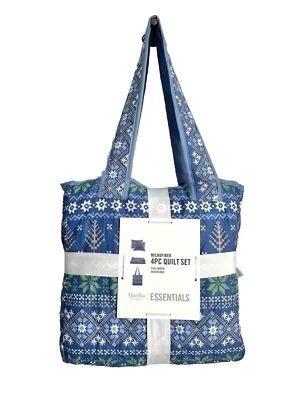 Bolso de Mano Suéter Azul Edredón y Fundas Colección Martha Stewart Completo Reina $100 Foto 1 de 4