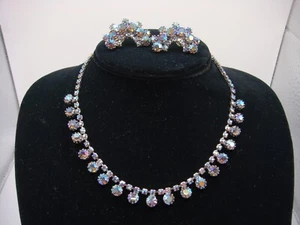 JUEGO DE PENDIENTES CLIP COLLAR AURORA BOREAL VINTAGE JULIANA D&E ESTATE - Imagen 1 de 15