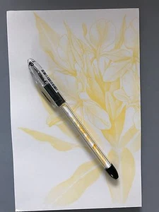 Hawaii Schreibwaren Set großer Notizblock Stift gelb Ingwer - Bild 1 von 1
