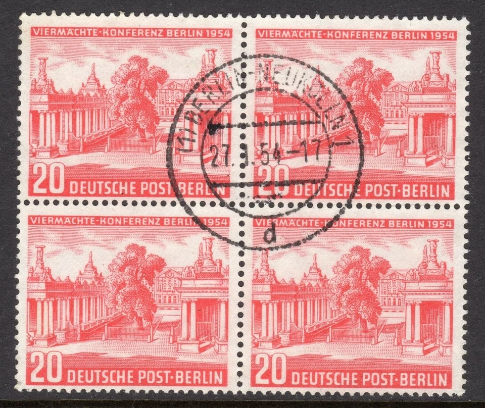 Germany Berlin Scott #9N103 VF Used 1954 Four Power Conference Berlin Block of 4 - Image 1 of 1