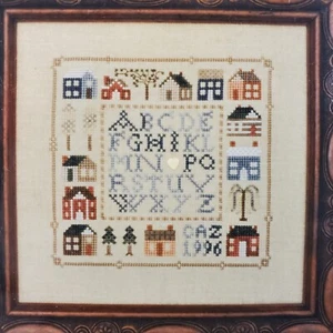 Der gezogene Faden 12 Häuser Muster & Leinen Anhänger Herz Alphabet Heimatland Vintage - Bild 1 von 9