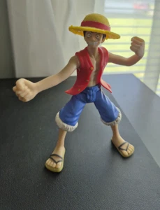 One Piece 2005 Eiichiro Monkey D Rufy Action Figure Cappello Braccia di Gomma - Foto 1 di 7