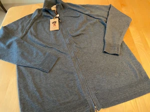 NEU MIT ETIKETT CIGAR COUTURE GRAUER PULLOVERJACKE MIT DURCHGEHENDEM REISSVERSCHLUSS HERREN GRÖSSE 2XL - Bild 1 von 8