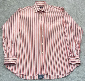 Burberry London Men’s Large Long Sleeve Button Up Striped Shirt Made In France - Picture 1 of 9