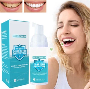 Teethaid Mundspülung, Minze Zahnaufhellung Schaum Mousse Flecken entfernen 30ml/1oz - Bild 1 von 13