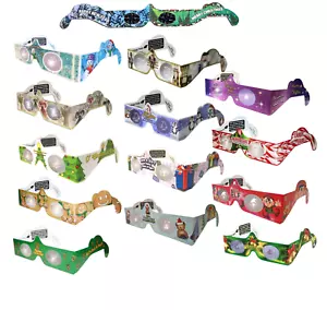 13+1 Pair '2024 Variety Pack" -3D Christmas & Fireworks Glasses by Holiday Eyes - Picture 1 of 9