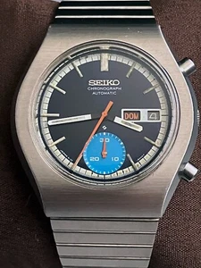 Seiko 6139-8021 Automatik Chronograph "Blue Eye" 1977/N - sauber - Bild 1 von 23