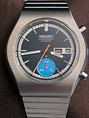 Seiko 6139-8021 Cronógrafo Automático 'Ojo Azul' 1977/N - Limpio Foto 1 de 4