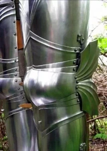 Medieval Gothic Leg Armor Steel knight Greaves Crusader SCA LARP Armour Costume - Picture 1 of 7