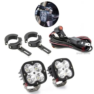 2 Fari supplementari MOTO 70W + Cablaggio completo Staffe sospensioni 38-60mm - Imagen 1 de 21