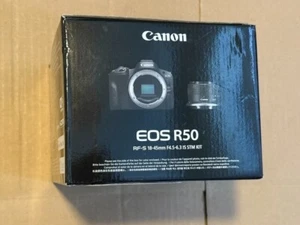 Canon EOS R50 4K Video Mirrorless Camera with RF-S 18-45mm f/4.5-6.3 IS STM Lens - Picture 1 of 3
