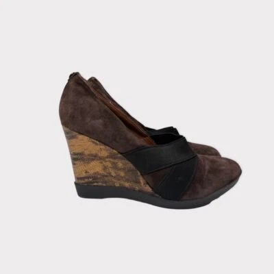 Donald J. Pliner wedge heels black brown gold 9 - Imagem 1 de 4