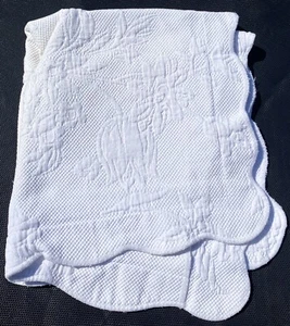 Matelasse Tulips Ruffle Ivory Sham COTTON Standard Floral VGUC - Picture 1 of 5