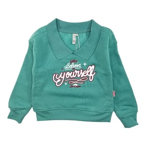 Girl's Sweatshirt. Lee Cooper. Green Color. Gift For Child Aged 4 To 14 - Picture 1 of 4