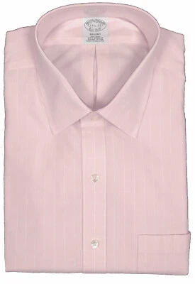 ¡NUEVA CAMISA DE VESTIR $92 Brooks Brothers Regent Fit!  Supima rosa elástica sin hierro Foto 1 de 2