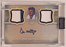 2017 TOPPS DYNASTY DON MATTINGLY YANKEES AUTO DUAL RELIC GOLD 2/5