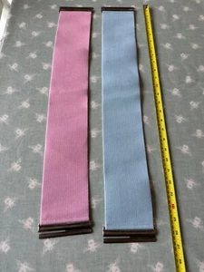 2 BELTS Pink & Sky Blue. Elasticated. Wide. 66cm x 10cm but can stretch to 90cm. - Picture 1 of 15