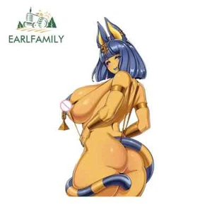 EARLFAMILY 5.1" Anubis Ankha Furry Cat Fanart Car Sticker Sexy Hentai Ass Decals - Picture 1 of 39