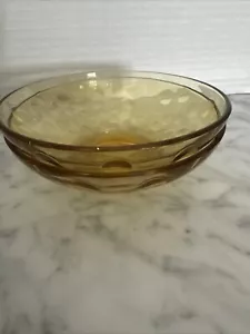Hazel Atlas El Dorado Coin Spots Amber Optic Glass Vintage Bowl Set Replacements - Picture 1 of 7
