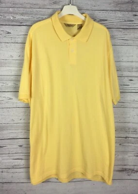 Camisa Polo Roundtree & Yorke Etiqueta Negra Para Hombre Amarilla 100% Algodón Piqué Talla 2XT Foto 1 de 4