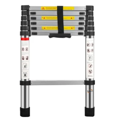 6.6FT 2m Telescopic Ladder Extendable Step Loft Ladder Folding Multi Purpose
