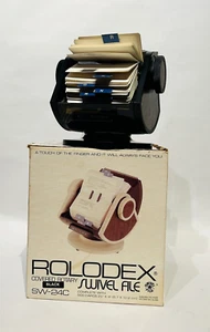 ROLODEX SW-24C schwarz abgedeckte schwenkbare Drehfeile - Bild 1 von 10