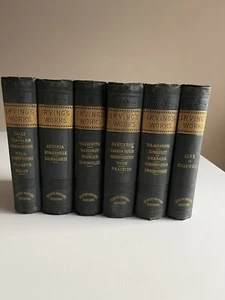 Irving’s Works - Sleepy Hollow Edition - Six Books 1885 Hardcover - Picture 1 of 14