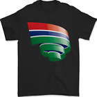 Curled Gambia Flag Gambian Day Football Mens T-Shirt 100% Cotton