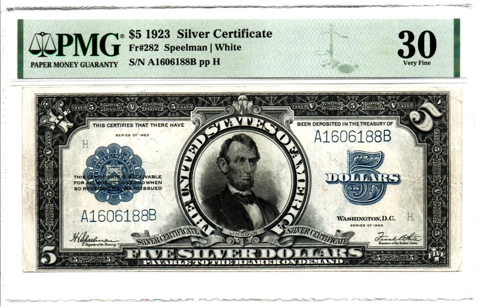Fr. 282 1923 Silver Certificate PMG Very Fine 30. A solid mid-grade example - Image 1 of 2