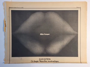 Vintage 1970 Rolling Stone Newspaper-Magazine Ad for Alice Cooper Easy Action - Picture 1 of 2