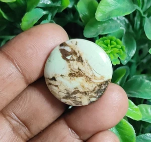 Natürlicher Zitronen-Chrysopras-Cabochon loser Edelstein für Schmuck 31 kt. ME-14002 - Bild 1 von 7