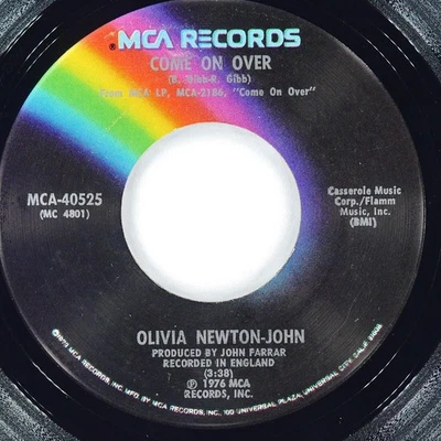 OLIVIA NEWTON-JOHN Come On Over MCA MCA-40525 EX 45rpm 7" 1976 Pop Rock - Image 1 of 4