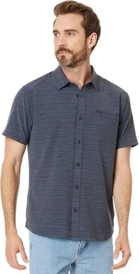 Oneill Men's S/S Button-Up Shirt TRAVLER TRAVERSE UPF -BLK  Size Large  LAST ONE - Image 1 of 3